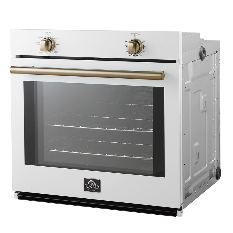 Forno Vomero 30" Built-In Electric Wall Oven in White, 5 cu.ft. Capacity, 6 Cooking Modes, Convection Fan, FBOEL1370-30WHT