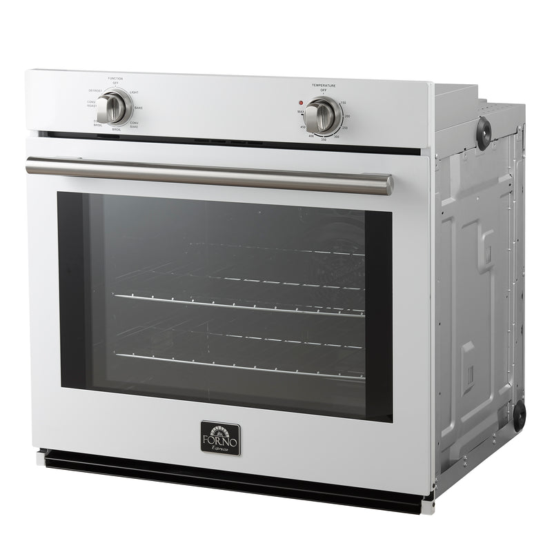 Forno Vomero 30" Built-In Electric Wall Oven in White, 5 cu.ft. Capacity, 6 Cooking Modes, Convection Fan, FBOEL1370-30WHT