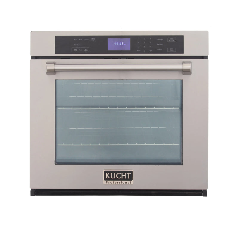 Kucht 30" Single Electric Wall Oven with True Convection and Self-Cleaning in Stainless Steel, KWO310