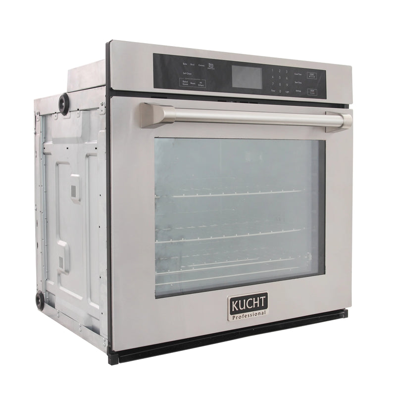 Kucht 30" Single Electric Wall Oven with True Convection and Self-Cleaning in Stainless Steel, KWO310