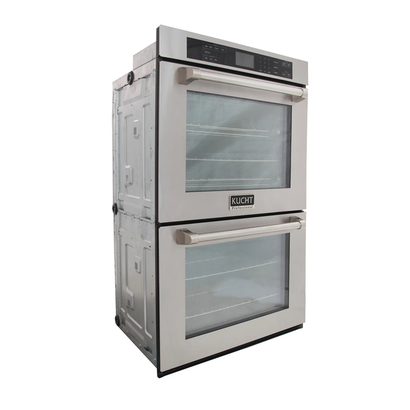 Kucht 30" 10 cu. ft. Double Electric Wall Oven with True Convection and Self-Cleaning in Stainless Steel, KWO620