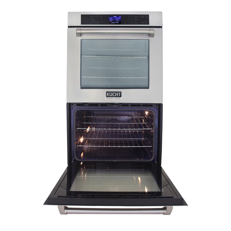 Kucht 30" 10 cu. ft. Double Electric Wall Oven with True Convection and Self-Cleaning in Stainless Steel, KWO620