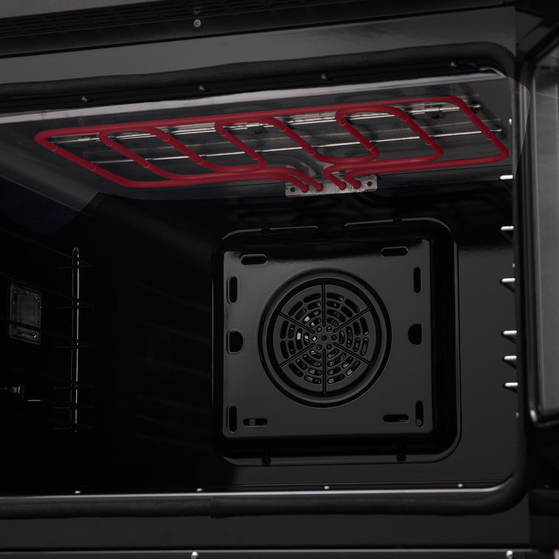 Forno Asti 30" French Door Double Electric Wall Oven in Black, 7.36 cu. ft. Dual True Convection, Air Fry, Self-Clean, FBOEL1340-30BLK