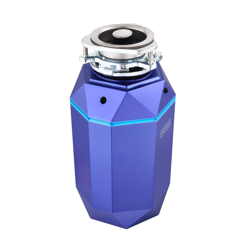 Forno ACQUA BrightDIAMOND 1HP Garbage Disposal with Motion Sensor LED Light, Air Switch, 4-Stage Grinding, WDD100TA1AM