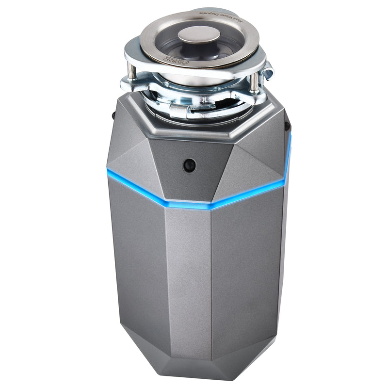 Forno ACQUA 3/4HP Garbage Disposal with Motion Sensor LED Light, Pre-Wired Air Switch, Stainless Steel Blades, WDD075TA1BO