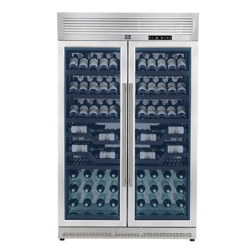 Forno Abruzzo 48" Dual Zone Wine Cellar, 102 Bottle Capacity, UV-Resistant Glass, FWCDR6610-48S