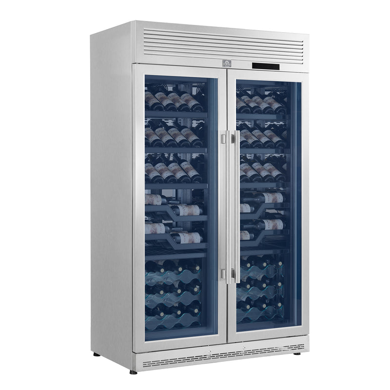 Forno Abruzzo 48" Dual Zone Wine Cellar, 102 Bottle Capacity, UV-Resistant Glass, FWCDR6610-48S