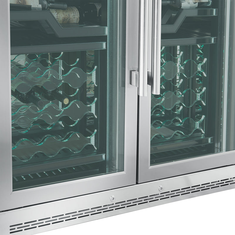 Forno Abruzzo 48" Dual Zone Wine Cellar, 102 Bottle Capacity, UV-Resistant Glass, FWCDR6610-48S