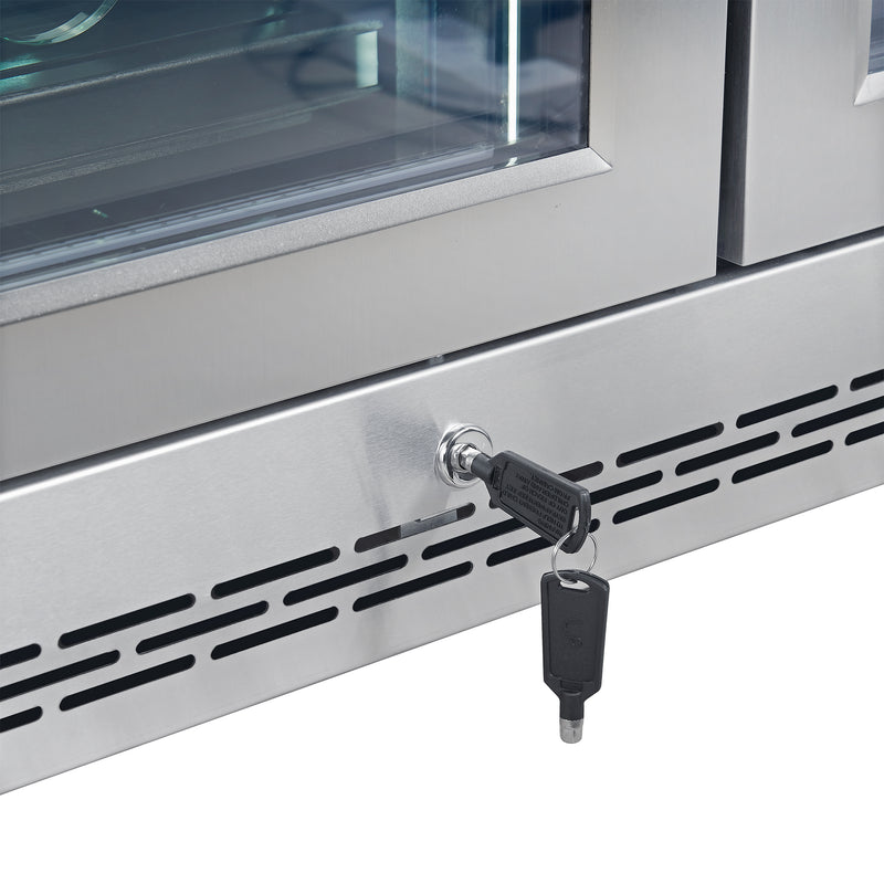 Forno Abruzzo 48" Dual Zone Wine Cellar, 102 Bottle Capacity, UV-Resistant Glass, FWCDR6610-48S