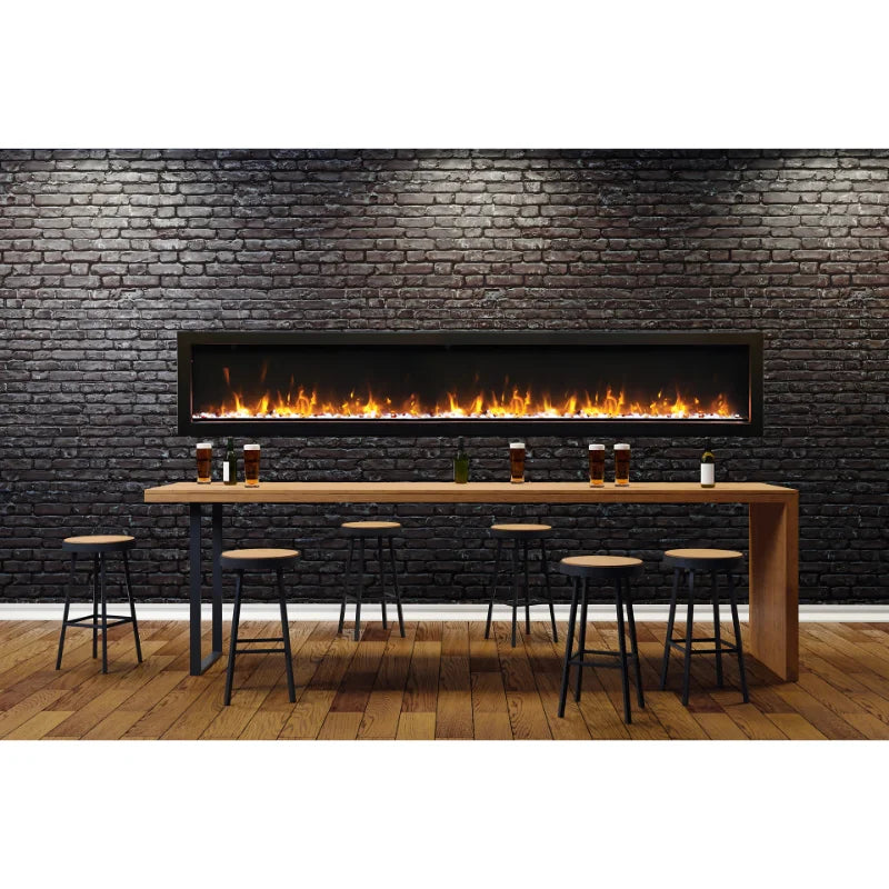 Amantii Panorama 40" Slim Built-in Indoor/Outdoor Linear Electric Fireplace