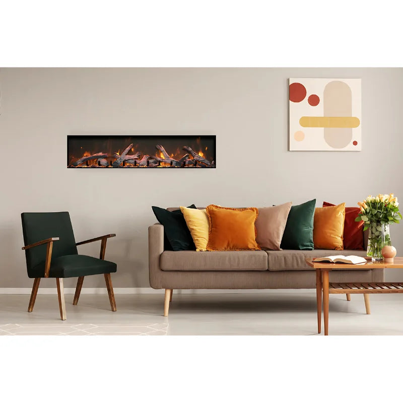 Amantii Panorama 60" Built-in Tall & Deep Lumina Indoor/Outdoor Linear Electric Fireplace