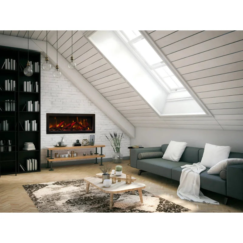 Amantii Panorama 88" Deep Built-in Indoor/Outdoor Linear Electric Fireplace