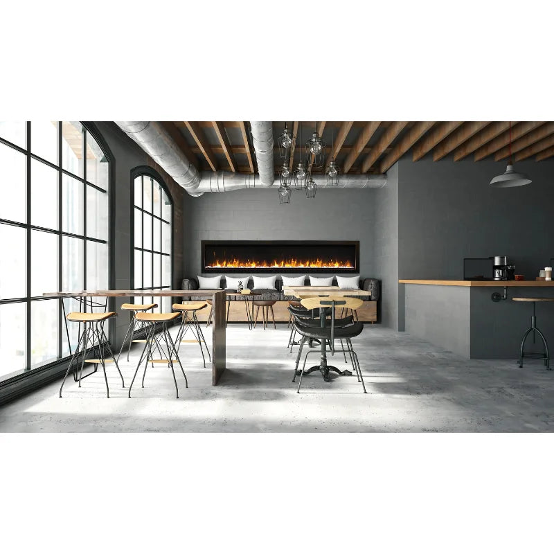 Amantii Panorama 88" Built-in Tall & Deep Indoor/Outdoor Linear Electric Fireplace