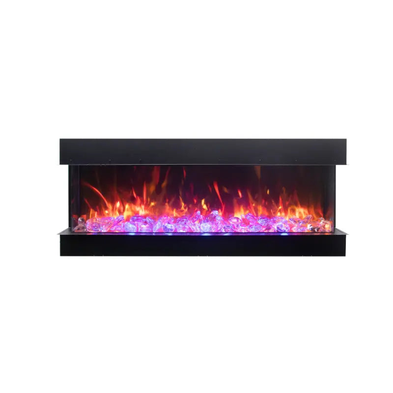 Amantii Panorama Tru View Lumina 72" 3-Sided View Built In Indoor/Outdoor Electric Fireplace