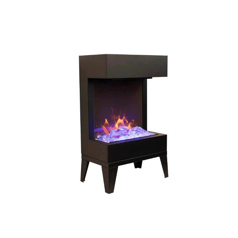 Amantii 2025WM Cube Lumina 3-Sided View Built In Indoor/Outdoor Electric Fireplace