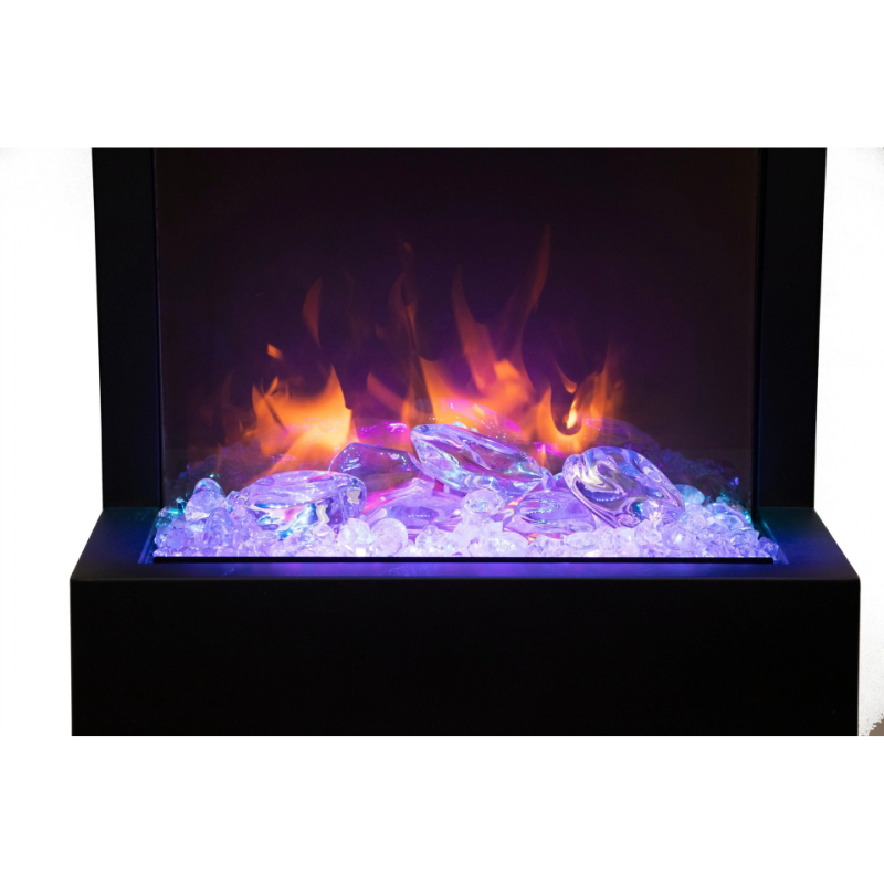 Amantii 2025WM Cube Lumina 3-Sided View Built In Indoor/Outdoor Electric Fireplace