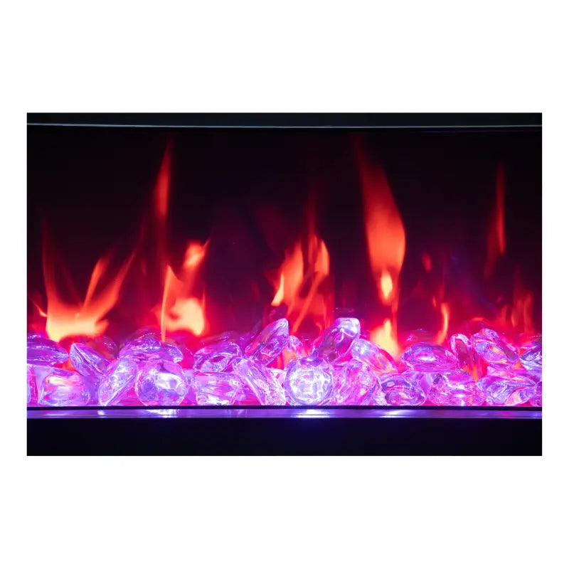 Amantii Panorama Tru View 60" 3-Sided View Built In Indoor/Outdoor Electric Fireplace