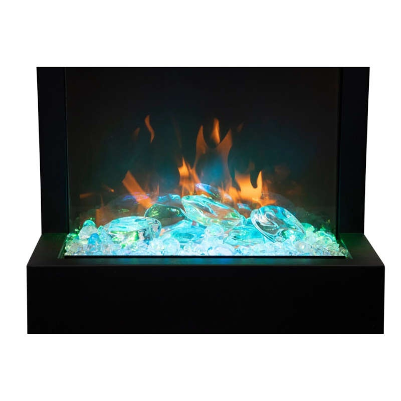 Amantii 2025WM Cube Lumina 3-Sided View Built In Indoor/Outdoor Electric Fireplace