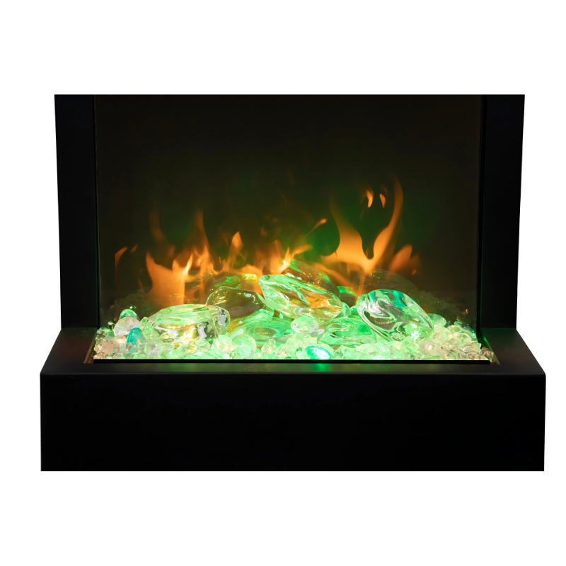 Amantii 2025WM Cube Lumina 3-Sided View Built In Indoor/Outdoor Electric Fireplace