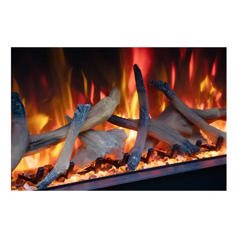 Amantii Panorama Tru View Lumina 72" 3-Sided View Built In Indoor/Outdoor Electric Fireplace