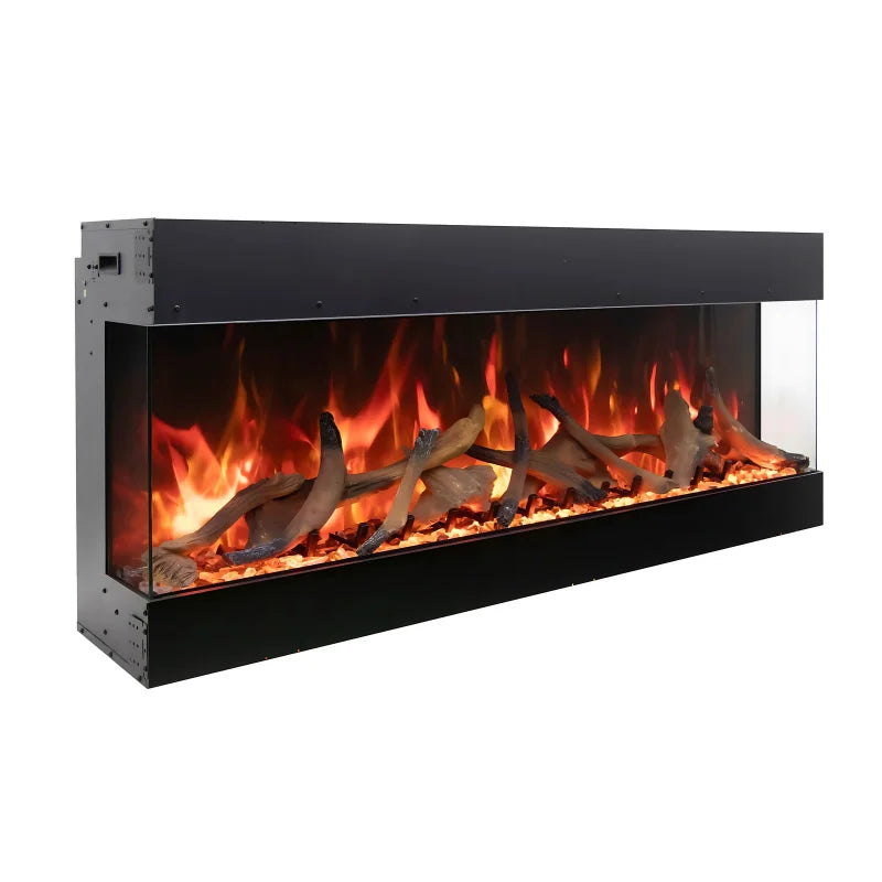 Amantii Tru View Bespoke 65" 3-Sided Built In Indoor/Outdoor Electric Fireplace