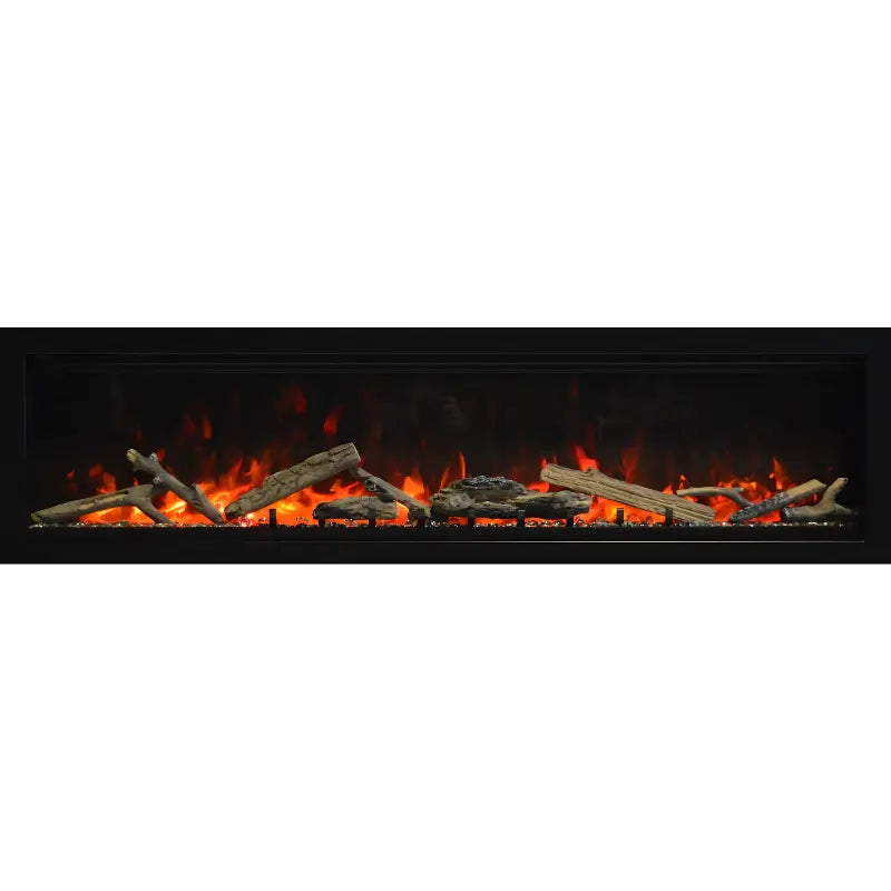 Amantii Symmetry Lumina 34'' Wall Mount / Recessed Smart Indoor/Outdoor Electric Fireplace