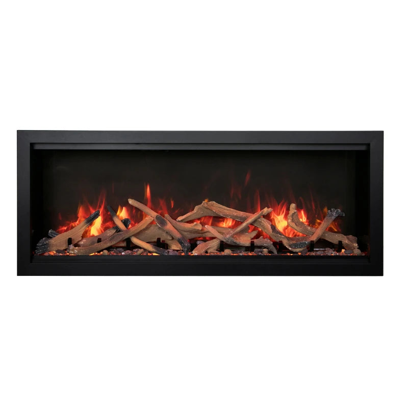 Amantii Symmetry Bespoke 42'' Wall Mount / Recessed Linear Indoor/Outdoor Electric Fireplace