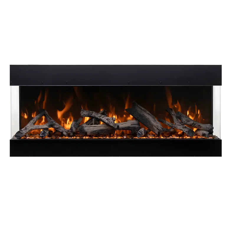 Amantii Tru View Bespoke 75" 3-Sided Built In Indoor/Outdoor Electric Fireplace