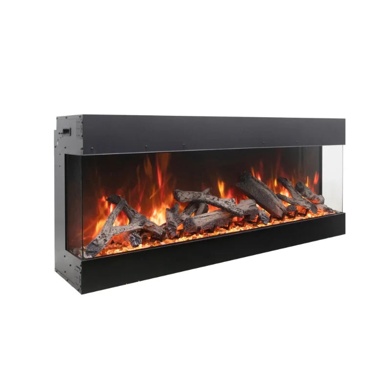 Amantii Tru View Bespoke 75" 3-Sided Built In Indoor/Outdoor Electric Fireplace