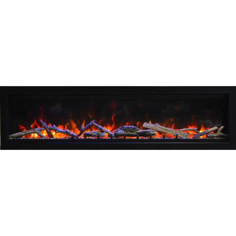 Amantii Symmetry Lumina 34'' Wall Mount / Recessed Smart Indoor/Outdoor Electric Fireplace