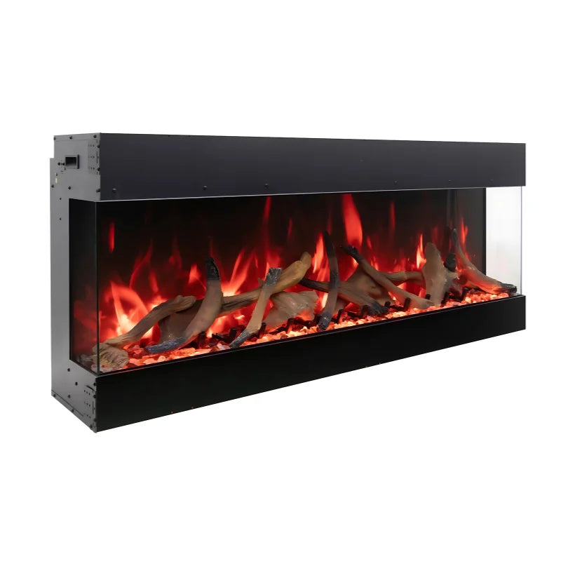 Amantii Tru View Bespoke 55" 3-Sided Built In Indoor/Outdoor Electric Fireplace