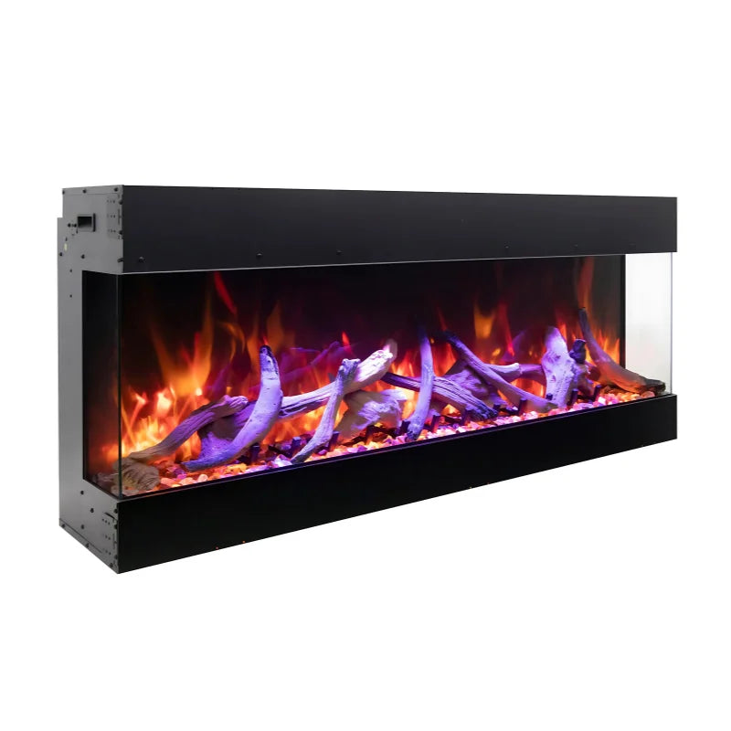 Amantii Tru View Bespoke 65" 3-Sided Built In Indoor/Outdoor Electric Fireplace