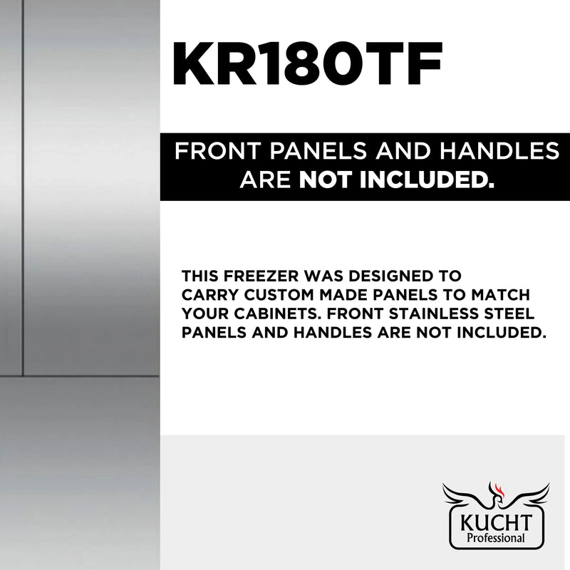 Kucht 18" 8.6 Cu. Ft Frost-Free Upright Freezer in Panel Ready, KR180TF