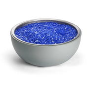 HPC Fire Inspired Aluminum Spun Bowl in natural gray with blue fire glass, durable aluminum, natural gas compatible, 120 VAC input.