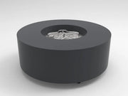 HPC Fire Inspired Assembled Metal Fire Pit Enclosures Agni with black corrosion-proof metal, electronic ignition, and LP gas compatibility.