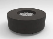 HPC Fire Inspired Assembled Metal Fire Pit Enclosures Agni Match Lit Natural Gas with black corrosion-resistant metal and match-lit ignition.