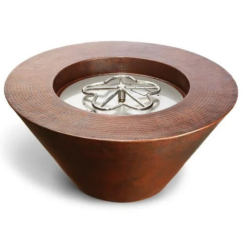 HPC Fire Inspired Copper Bowl Series – Hammered Mesa Model 12-VAC liquid propane fire bowl with hand-hammered copper and electronic ignition.