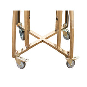 Metal hand truck with wheels on a white background