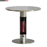 Outdoor patio heater table with visible brand 'ENERG+' on a white background