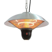 Hanging outdoor heater with a camera on a white background