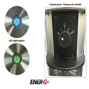 Control panel with LED lights and ENERG+ branding