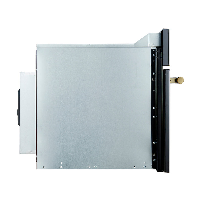 Forno Espresso Oliena 30" 1.6 cu. ft. Built-In Microwave Oven in White with Antique Brass Handles, FMWDR3093-30WHT