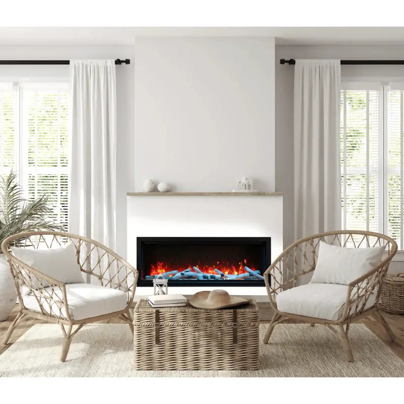 Amantii Symmetry Bespoke Extra Tall 60'' Smart Wall Mount / Recessed Electric Fireplace