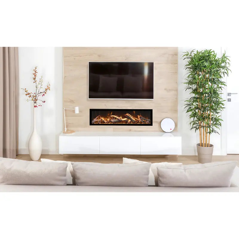 Amantii Symmetry Bespoke Extra Tall 74'' Smart Wall Mount / Recessed Electric Fireplace