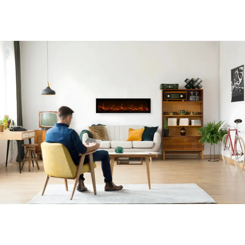 Amantii Symmetry Bespoke Extra Tall 88'' Smart Wall Mount / Recessed Electric Fireplace