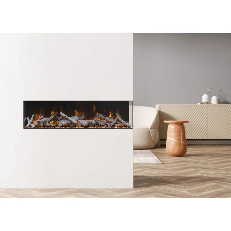 Amantii Panorama Tru View 60" 3-Sided View Built In Indoor/Outdoor Electric Fireplace