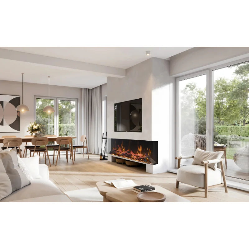 Amantii Tru View Bespoke 45" 3-Sided Built In Indoor/Outdoor Electric Fireplace