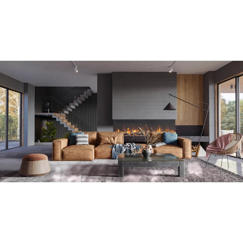 Amantii Tru View Bespoke 55" 3-Sided Built In Indoor/Outdoor Electric Fireplace